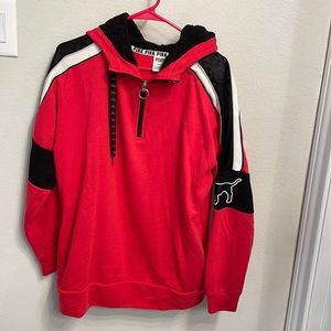 Red, black and white VS hoodie